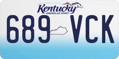 KY license plate 689VCK
