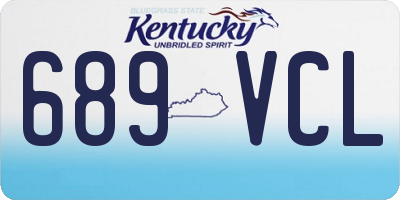 KY license plate 689VCL