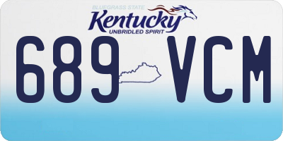 KY license plate 689VCM