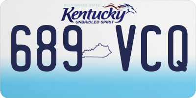 KY license plate 689VCQ