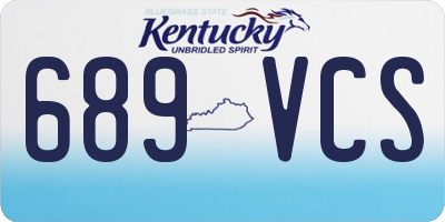 KY license plate 689VCS
