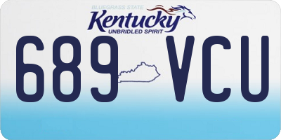 KY license plate 689VCU