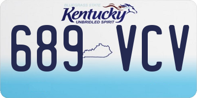 KY license plate 689VCV