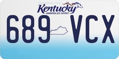 KY license plate 689VCX