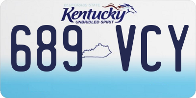 KY license plate 689VCY