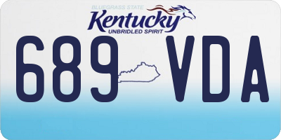 KY license plate 689VDA