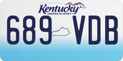 KY license plate 689VDB