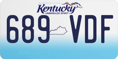KY license plate 689VDF
