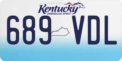 KY license plate 689VDL
