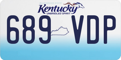 KY license plate 689VDP