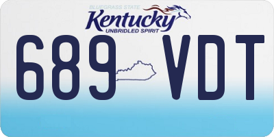 KY license plate 689VDT