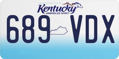 KY license plate 689VDX