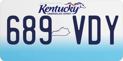 KY license plate 689VDY