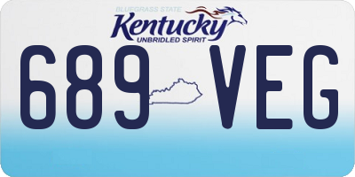 KY license plate 689VEG