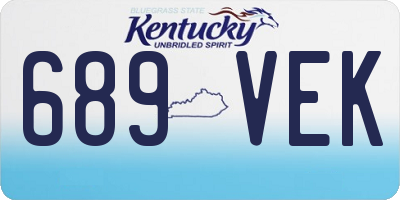 KY license plate 689VEK