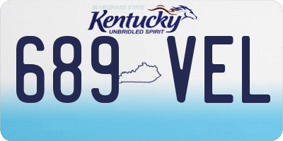 KY license plate 689VEL