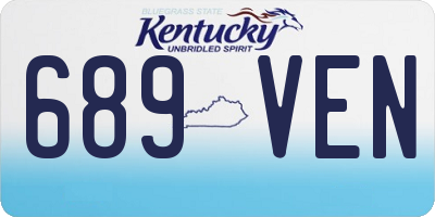 KY license plate 689VEN