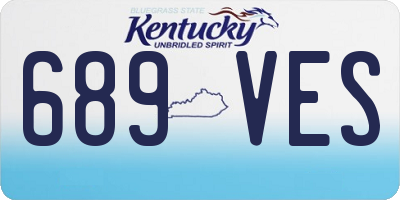 KY license plate 689VES