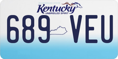 KY license plate 689VEU