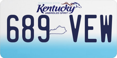KY license plate 689VEW