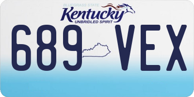 KY license plate 689VEX