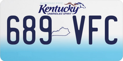 KY license plate 689VFC