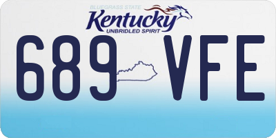 KY license plate 689VFE