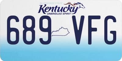 KY license plate 689VFG