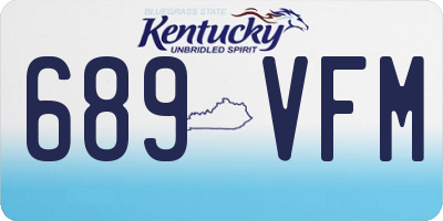 KY license plate 689VFM