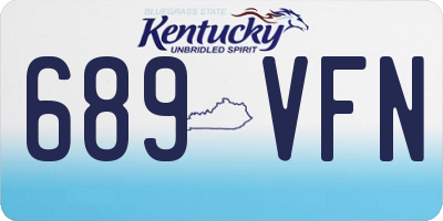 KY license plate 689VFN