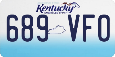 KY license plate 689VFO