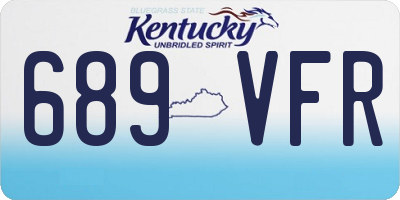 KY license plate 689VFR