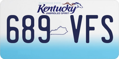KY license plate 689VFS