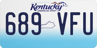 KY license plate 689VFU