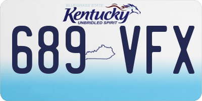 KY license plate 689VFX