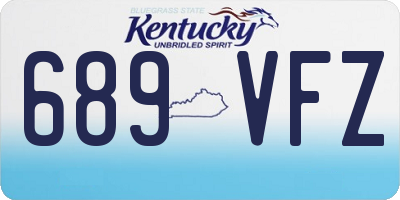 KY license plate 689VFZ