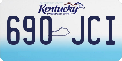 KY license plate 690JCI