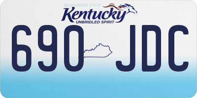 KY license plate 690JDC