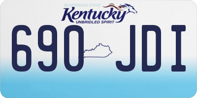 KY license plate 690JDI