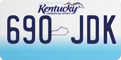 KY license plate 690JDK