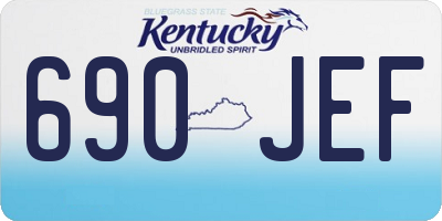 KY license plate 690JEF