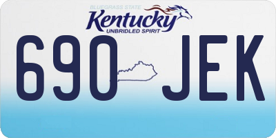 KY license plate 690JEK