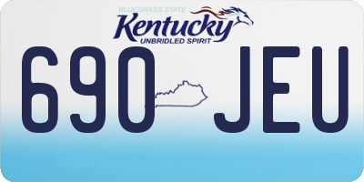 KY license plate 690JEU