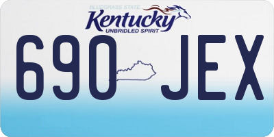 KY license plate 690JEX