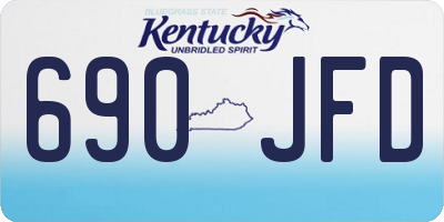 KY license plate 690JFD