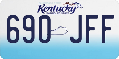 KY license plate 690JFF