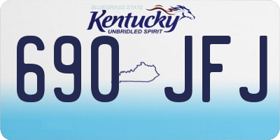 KY license plate 690JFJ