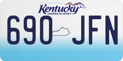 KY license plate 690JFN