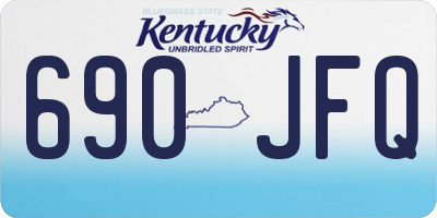 KY license plate 690JFQ