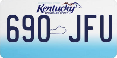 KY license plate 690JFU